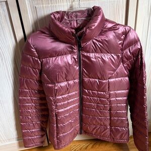 Calvin Klein Plum Puffer Packable Down Jacket